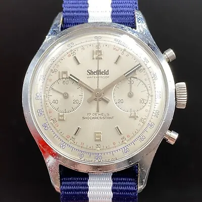 Vintage Sheffield 210 Venus Shockresistant Chronograph Watch 17 Jewels Swiss • $999.99