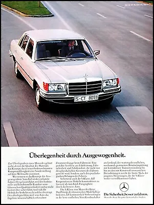 Mercedes W 116 S-Class Original Advertisement From 1976 280S 280SE 350SE 450SE • $6.47