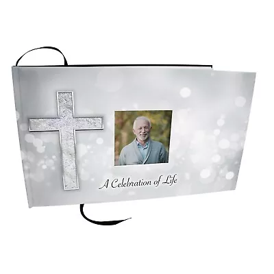 Silver Cross Funeral Guest Book Memorial Guest Book • $39.95