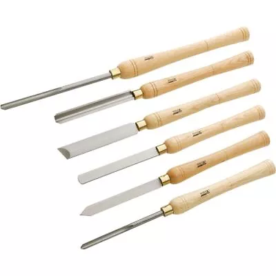 6 Pc. HSS High Speed Steel Lathe Chisel Set Wood Turning Gouges Tool Kit Set • $275.99