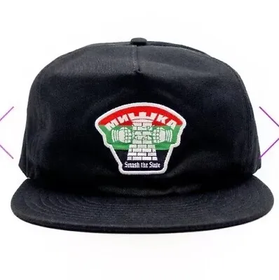 мишка Mnwka Mishka Snapback 5 Panel Black Hat Smash The State Anarchy Punk RockB • $110.38