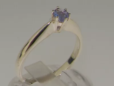 925 Sterling Silver Natural Tanzanite Womens Solitaire Ring - Sizes J To Z • £89