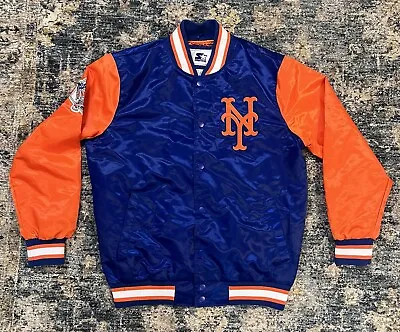 Vintage Starter New York Mets Sarin Bomber Jacket Blue Sz XL • $150