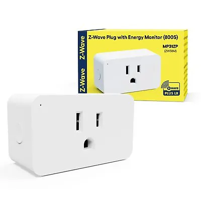 Z-Wave 800 Series Zwave Plug With Energy Monitoring Power Meter Z-Wave Outlet... • $44.52