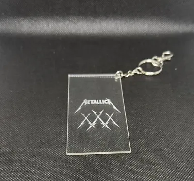 Metallica Keychain Etched Acrylic Transparent With Clip • $10