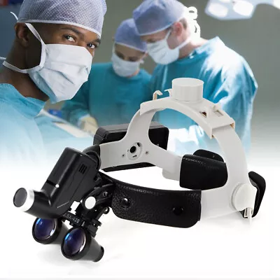 Dental Medical Surgical 3.5x Binocular Loupes Magnifier Headband LED Headlamp US • $137.75