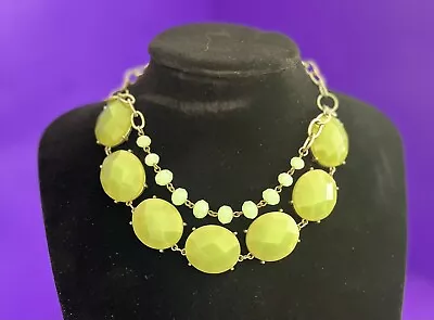 Vintage Double Strand Shades Of Green Beaded Necklace Choker Signed SALE! • $15