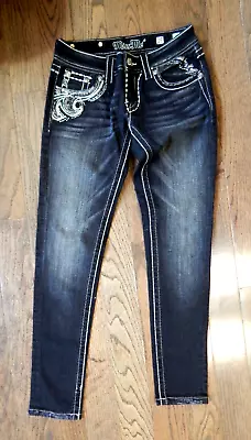 Miss Me Bejeweled Jeans JE563752L Skinny Women's Size 25 • $15