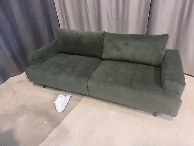 Habitat Julien 3 Seater Fabric Sofa - Dark Green • £495