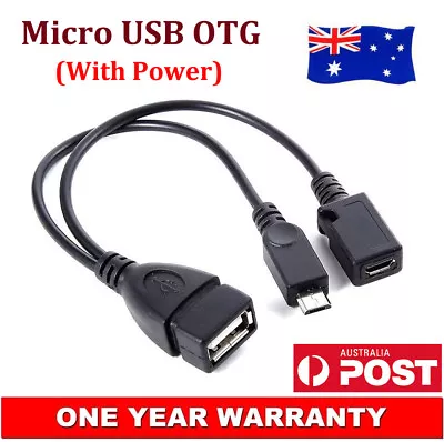 Micro USB Male Female To USB OTG Cable For ZTE AXON Mini Blade V V7 /Plus +Power • $10.39