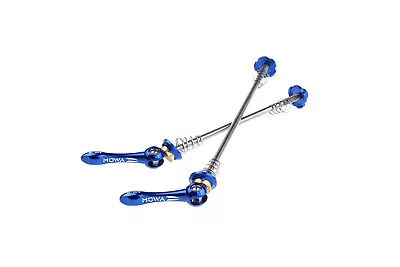 MOWA Road Cyclocross Gravel Bicycle Bike Quick Release Titanium Skewer Set Blue • $39.95