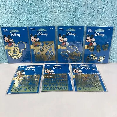 Disney Plaid Enterprises Mickey Minnie Mouse Designs Brass Stencil Lot Of 7 NIP • $34.99