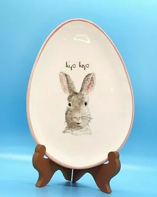$8.49 • Buy Rae Dunn Magenta Hip Hop Easter Bunny Plate Rabbit