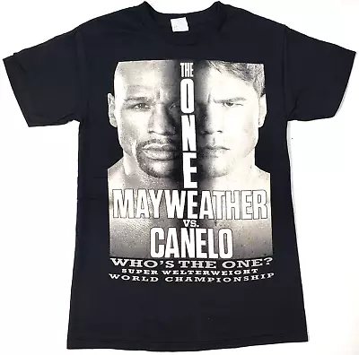 Boxing T-shirt Mayweather Canelo Tee Men's SMALL Black New • $15.95