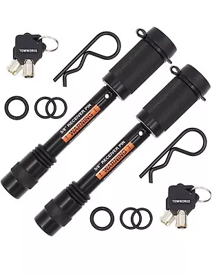 $38.50 • Buy 2pk 5/8  Towworks Trailer Hitch Lock Set For Adjustable Mounts Double Safety New