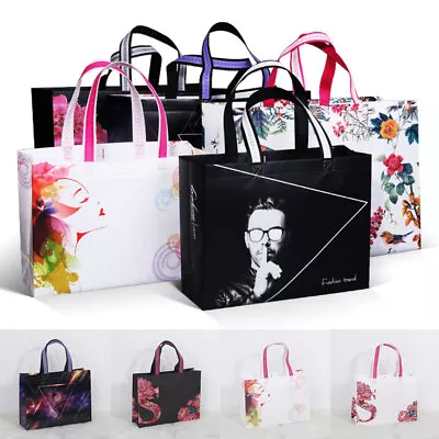 £2.39 • Buy Non-Woven Fabric Eco Shopping Bags Foldable Floral Grocery Tote Reusable Handbag