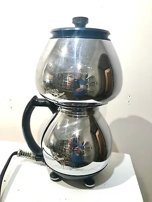 Vintage Double Bubble Chrome Sunbeam Coffee Percolator Maker Art Deco  • $0.99