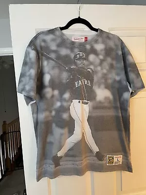 Ken Griffey Jr. Sublimated T-shirt All Over Print (AOP) Mitchell And Ness Sz L • $25