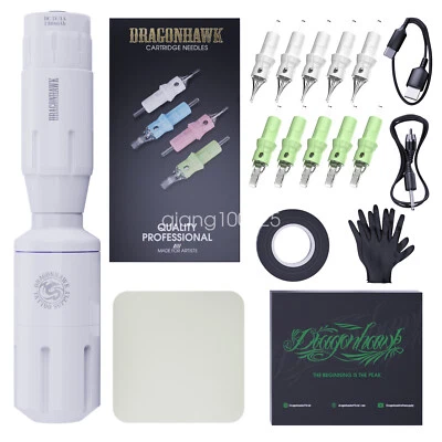 $55.95 • Buy Dragonhawk Wireless Power Supply Battery Tattoo Machine Pen Cartridge Needle Box