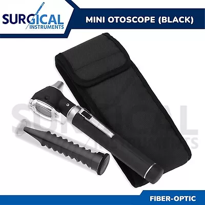 Fiber Optic Otoscope Mini Pocket Medical Ent Diagnostic Black Color Set Hi-Q • $13.99