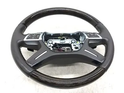 2013-2016 Mercedes Gl350 X166 Steering Wheel W/wood Brown Leather Oem • $616.59