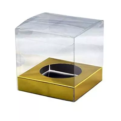3.5  Clear Cupcake Carrier Boxes With Gold Inserts 50 Pa • $65.82
