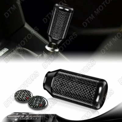 $15.99 • Buy Universal 5/6-Speed Manual Black Aluminum/Carbon Transmission Shift Shifter Knob