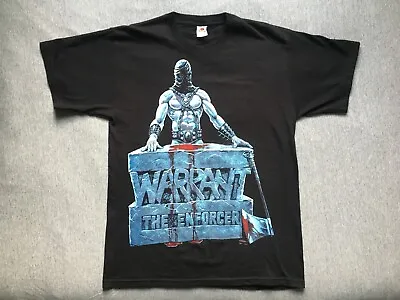 Vtg Warrant The Enforcer Shirt L Metallica Agent Steel Riot Storwitch Metal Rare • £29.85