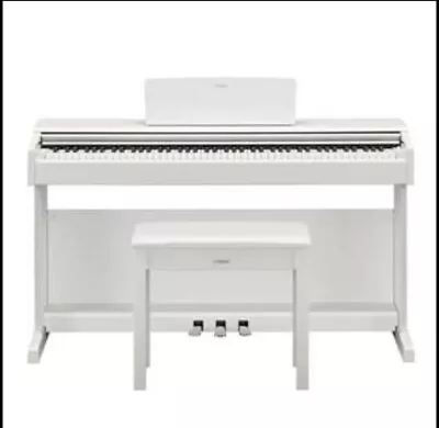 Yamaha YDP 145WH Arius Digital Piano With B1WH Piano Stool And Headphones. White • £785