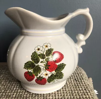 Vintage McCOY USA Pottery 7528 Medium  Strawberry Pitcher • $29.99