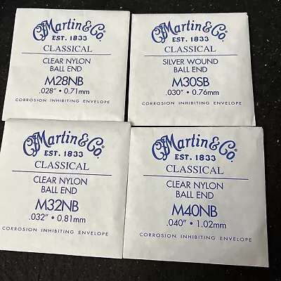 Martin & Co Classical Clear Nylon Ball End String Lot: M28NB M30SB M32NB M40NB • $8.49