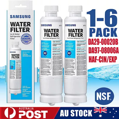 1-6 Pack Samsung DA29-00020B HAF-CIN/EXP Refrigerator Water Filter DA-97-08006A • $35.99