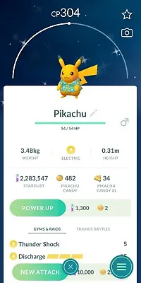 Pokémon Go Shiny Green T-Shirt Costume Pikachu From Jeju Island Safari Zone ✨ • $10