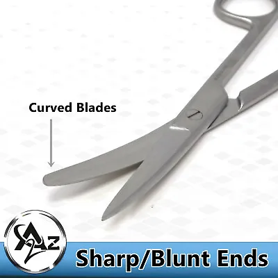 Medical Scissors Curved 4.5  Sharp/Blunt Surgical Operating Instruments • $5.99