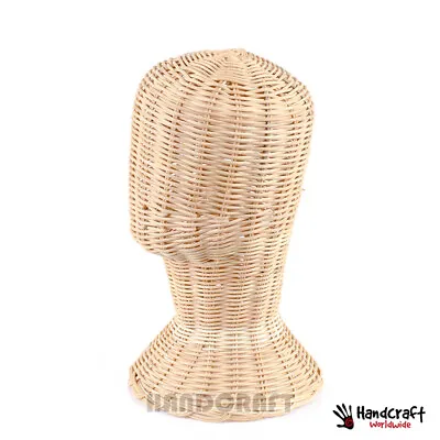 $28.55 • Buy 12  Mannequin Display Stand Rattan Head Handmade Unisex Hat Wig Wicker Sunglass
