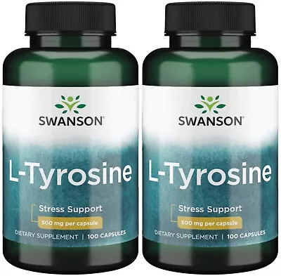 Swanson L-Tyrosine 500 Mg 2X100 Caps Brain Mental Health Stress Support + Bonus • $15.35