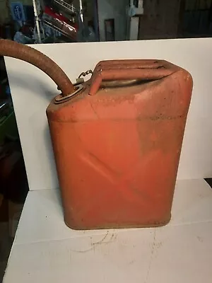 VINTAGE US Army USMC Military Gas Jerry Can JEEP 5L DOT LID & SPOUT MAKE OFFER • $100