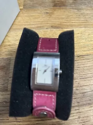 Lacoste Women’s Watch With Pink Leather Strap • £15