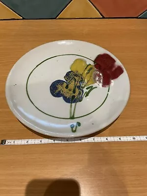 Vintage Dartington Pottery JANICE TCHALENKO Poppy Dinner Plate 10.5” • £10