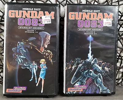 Mobile Suit Gundam 0083 Stardust Memory Vol. 1-2 Clamshell Dubbed 2 VHS Set • $19.99