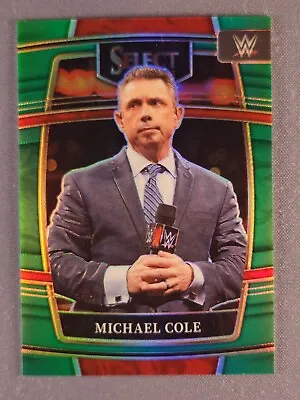 2022 Select WWE #100 Michael Cole Concourse Green Prizm 5/5 SSP Rare • $74.99