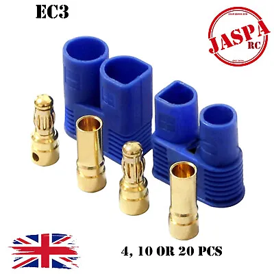  EC3 Connector Male & Female RC LIPO Battery Charge NiMh 4 10 Or 20 Pcs UK  • £4.95