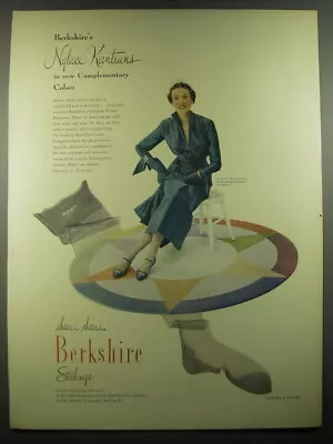 1949 Berkshire Nylace Kantruns Stockings Ad - Costume By Maurice Rentner • $19.99