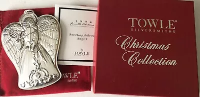 1994  Towle Sterling Silver Angel Christmas Tree Ornament 4th In Series Mint! • $79.95