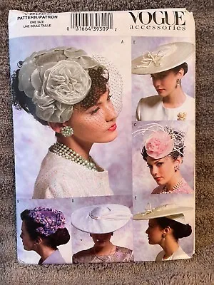 Vogue Accessories Pattern V8052 ~ Misses 1950 Vintage Hats~Fascinators • $4.25