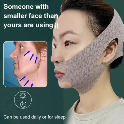 $2.11 • Buy Face V-Line Slim Lift Up Mask Double Chin Cheek Reducer Slimming-Belt Strap Band