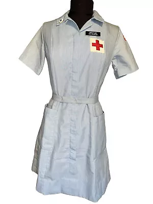 Vintage 60’s American Red Cross Volunteer Nurse Dress Uniform 2 Patches Pin Zip • $203.81