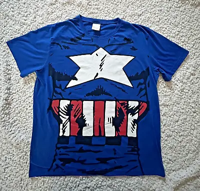 Marvel Captain America T-shirt Blue Muscle Men’s Size 2XL XXL • $19.99