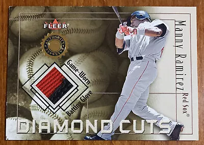 Manny RAMIREZ 2001 Fleer Authority Diamond Cuts Batting Glove Relic Red Sox • $29.99