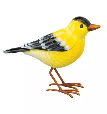 Goldfinch Bird Garden Yard Art Metal Sculpture Yellow Finch Realistic Songbird • $24.90